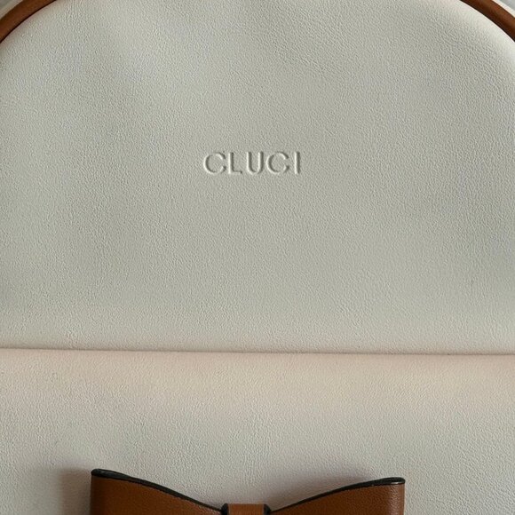 CLUCI Mini Bowknot Leather Backpack for Girls - Picture 3 of 11